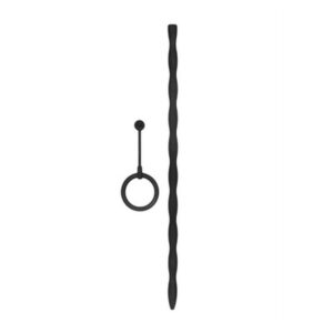 Penisring Ouch mit Harnröhrensonde aus Silikon Schwarz 30 cm