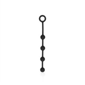 Analkette Ouch aus Silikon klein Schwarz 29,5 x 2,7 cm