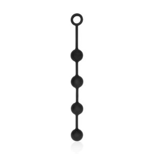 Analkette Ouch aus Silikon mittel Schwarz 36 x 3,7 cm