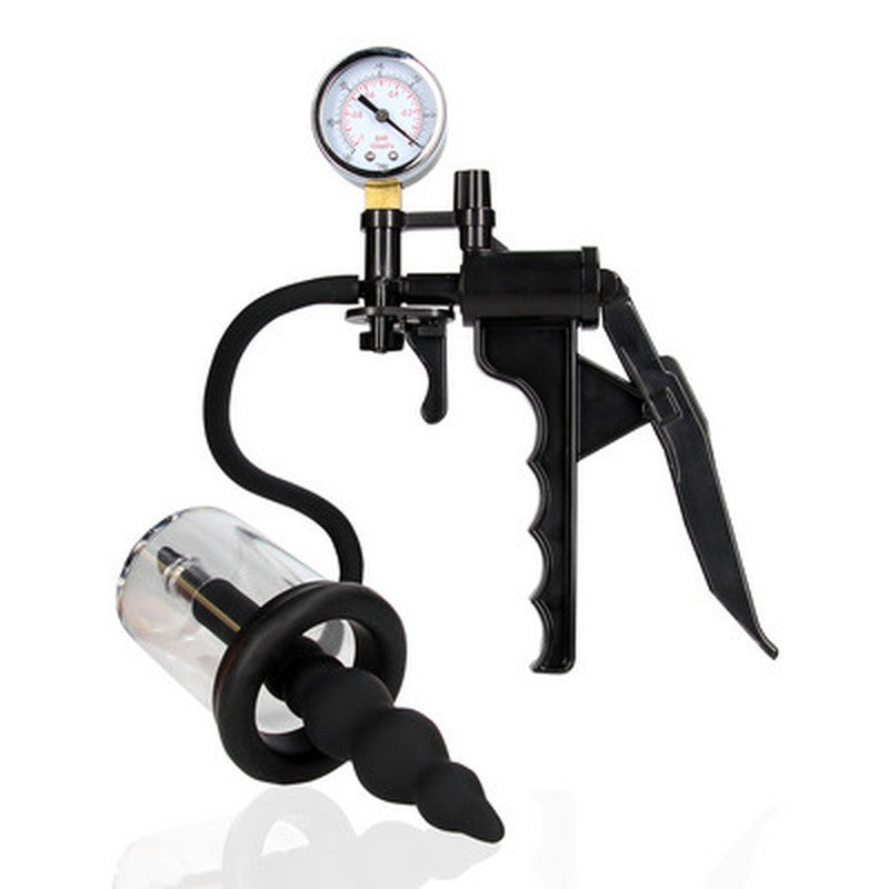 Analpumpe Ouch manuell mit Manometer und drei Aufsätzen Schwarz 10,2 x Ø 3 cm 1 Analpumpe Ouch manuell mit Manometer und drei Aufsätzen Schwarz 10,2 x Ø 3 cm