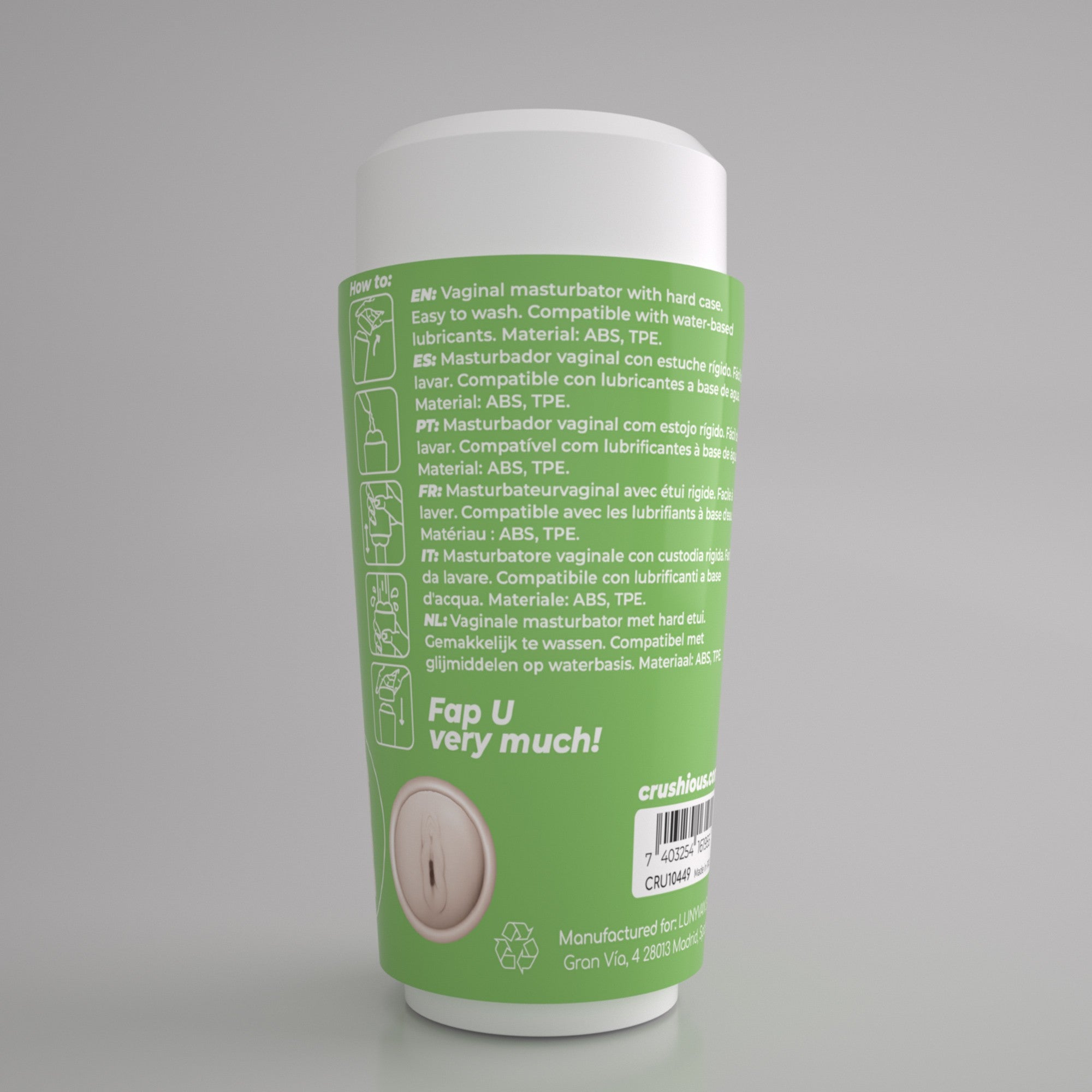Masturbator Fappucino Creamy Puss Vaginal Grün 16,5 cm 1 Masturbator Fappucino Creamy Puss Vaginal Grün 16,5 cm
