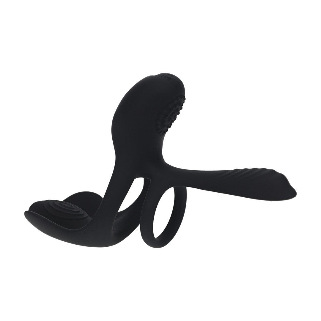 Penisring aus Silikon mit drei Vibrationsmotoren Schwarz 16,3 x 3,3 cm 1 Penisring aus Silikon mit drei Vibrationsmotoren Schwarz 16,3 x 3,3 cm