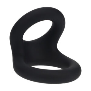 Penisring Double O aus Silikon Schwarz S 5 x 5 cm
