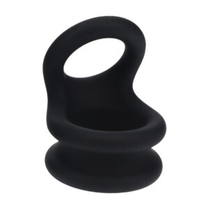 Penisring Wide Double O aus Silikon Schwarz M 5,5 x 5,5 cm