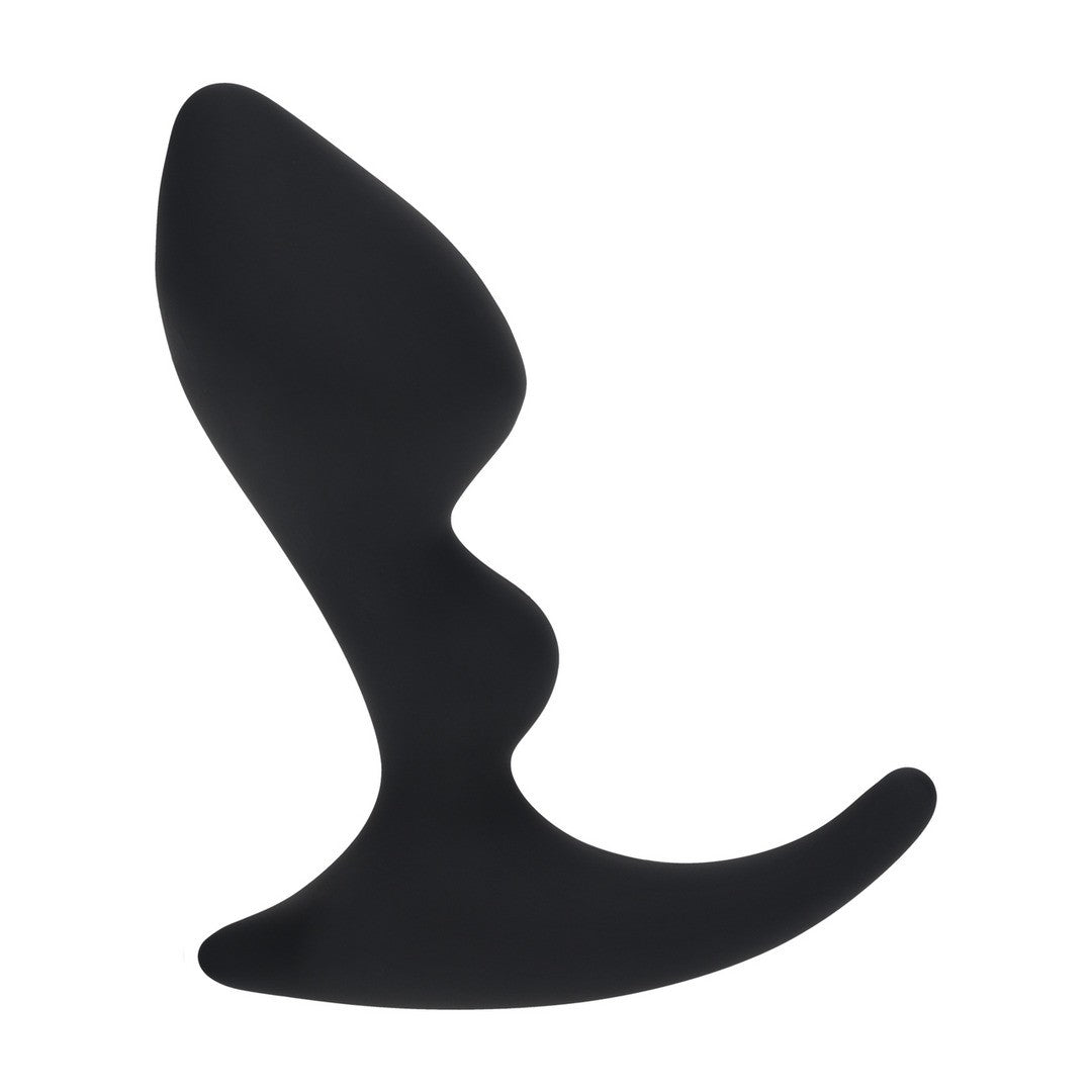 Prostata-Stimulator mit doppelten Rillen aus Silikon Schwarz 8,7 x Ø 4,2 cm 1 Prostata-Stimulator mit doppelten Rillen aus Silikon Schwarz 8,7 x Ø 4,2 cm