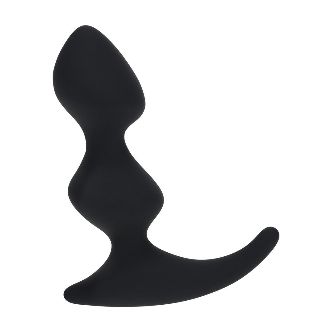 Prostata-Stimulator mit zwei Einschnürungen aus Silikon Schwarz 8,7 x Ø 3,9 cm 1 Prostata-Stimulator mit zwei Einschnürungen aus Silikon Schwarz 8,7 x Ø 3,9 cm