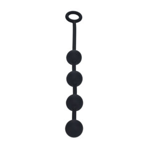 Analkette aus Silikon rund Schwarz M 31 x 3 cm