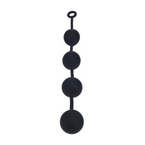 Analkette aus Silikon rund Schwarz XXL 52,5 x 6 cm