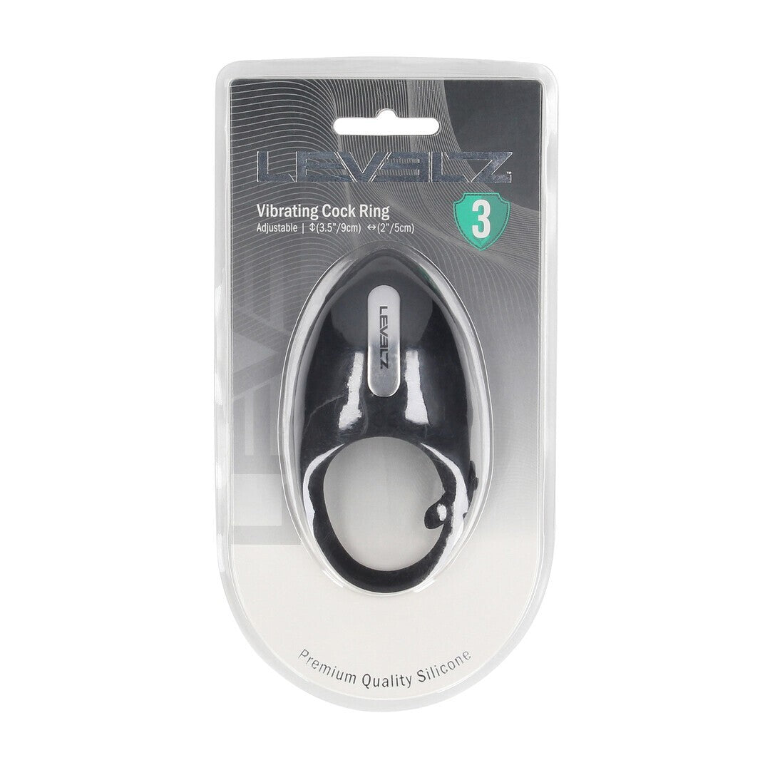 Penisring aus Silikon mit Vibration verstellbar Schwarz 9 x 5 cm 1 Penisring aus Silikon mit Vibration verstellbar Schwarz 9 x 5 cm
