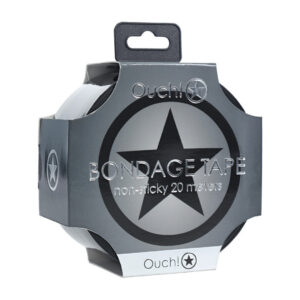 Bondage-Tape Ouch aus PVC Schwarz 20 m
