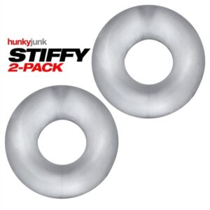 STIFFY 2er-Pack Bullen-Cockringe - Clear Ice