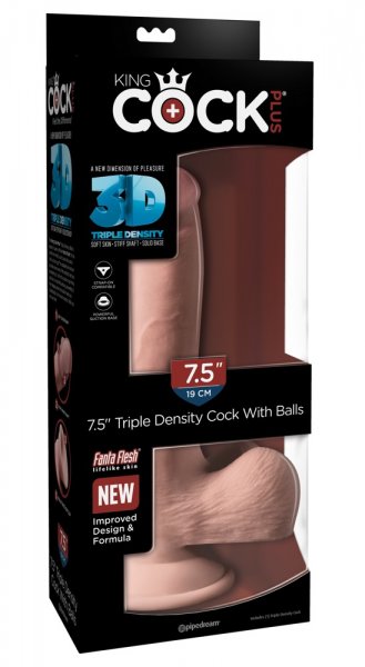 7,5"" Triple Density Cock with balls 1 7,5"" Triple Density Cock with balls