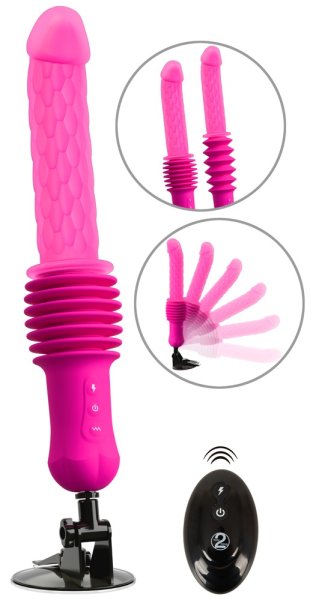 Stoßvibrator mit Wärme und Fernbedienung, pink 1 Stoßvibrator mit Wärme und Fernbedienung, pink