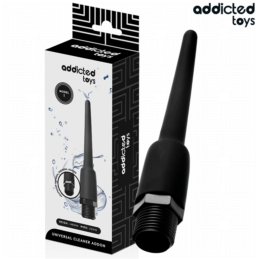 Analdusche mit Universaladapter Modell 1 Schwarz 14,8 x 2,3 cm 1 Analdusche mit Universaladapter Modell 1 Schwarz 14,8 x 2,3 cm