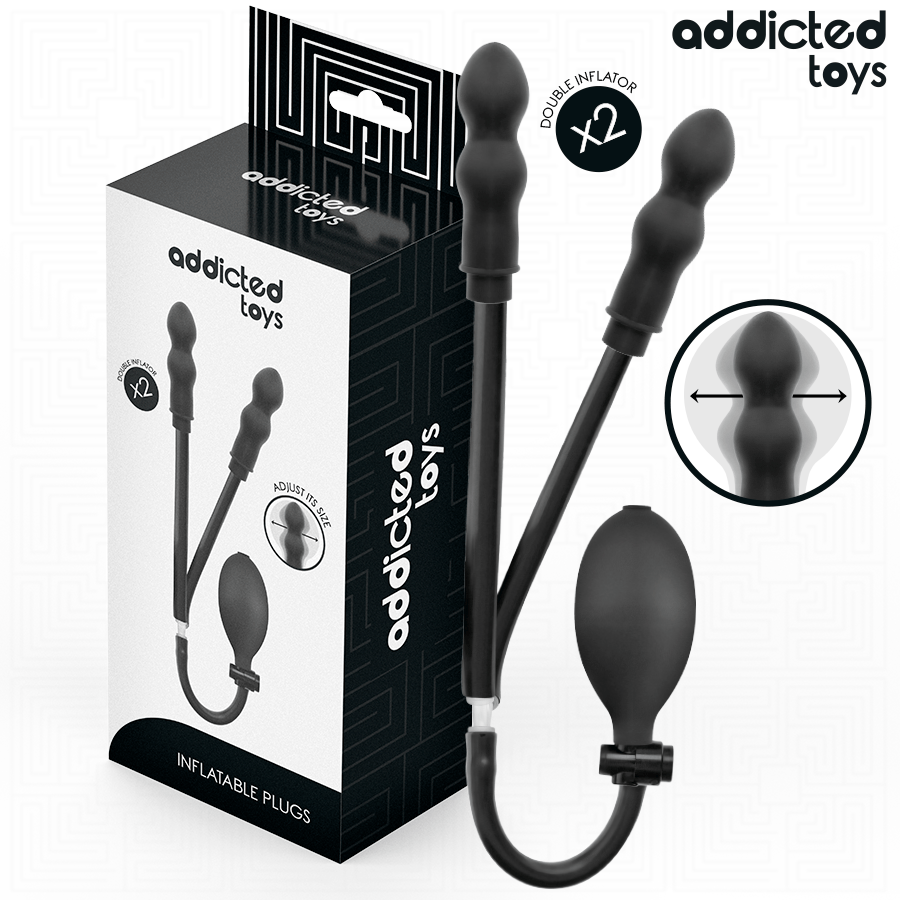 Analplug Aufblasbar Doppelset Schwarz 16 x 3,5 cm 1 Analplug Aufblasbar Doppelset Schwarz 16 x 3,5 cm