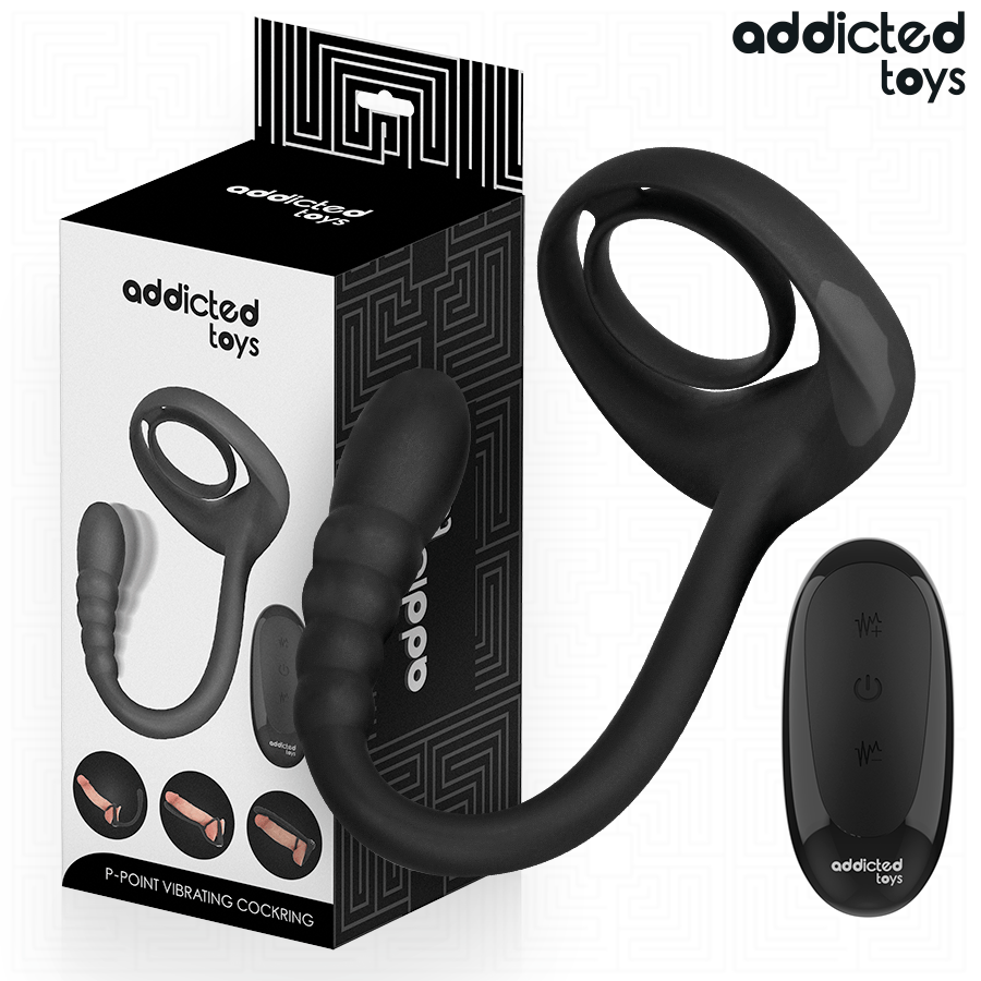 Penisring mit Analstab und Fernbedienung Schwarz 19,5 cm 1 Penisring mit Analstab und Fernbedienung Schwarz 19,5 cm