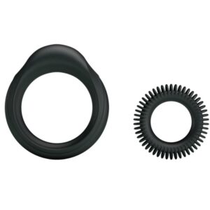 Penisring Set Manhood 2-teilig Schwarz 1,9 und 3,3 cm