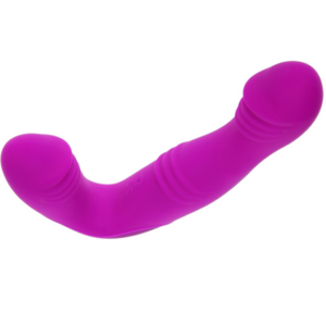 Strap-on Angelo ohne Gurt mit zwei Schäften Lila Ø 3,7 cm