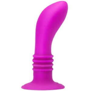 Analplug Booty Plug mit Saugfuß und 10 Modi Fuchsia 10 x 4 cm