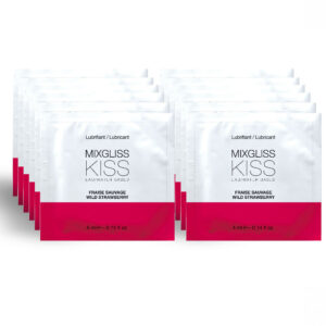 Gleitgel Kiss auf Wasserbasis Wilde Erdbeere 12 x 4 ml