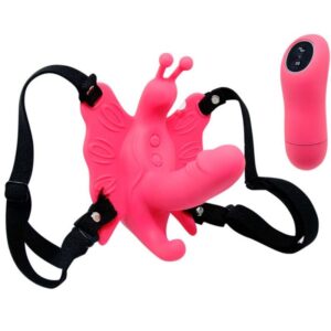 Strap-on Schmetterling Ultra Passionate mit Fernbedienung Rosa
