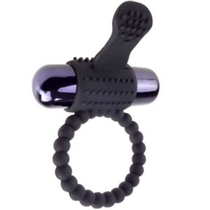Penisring Vibrating Silicone Super Ring Schwarz Ø 5,9 cm
