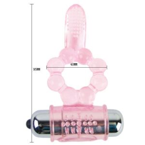 Penisring mit Zunge und Vibration Rosa