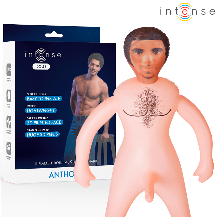 Liebespuppe Intense Anthony aufblasbar mit 3D-Penis 145 cm 1 Liebespuppe Intense Anthony aufblasbar mit 3D-Penis 145 cm