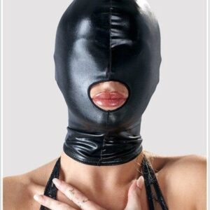 Wetlook BDSM Kopfmaske in Schwarz