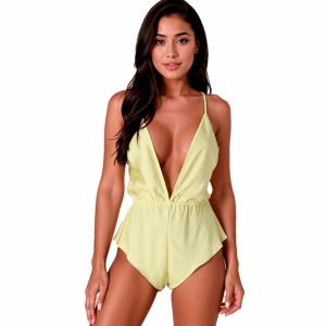 Body Passion Woman Sensie aus Satin Gelb L/XL