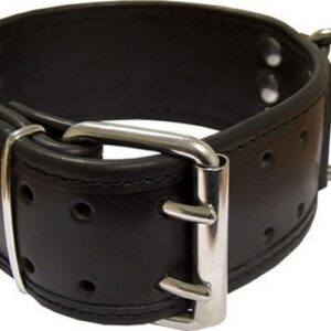 Breite Sklaven Halsfessel mit D Ringen